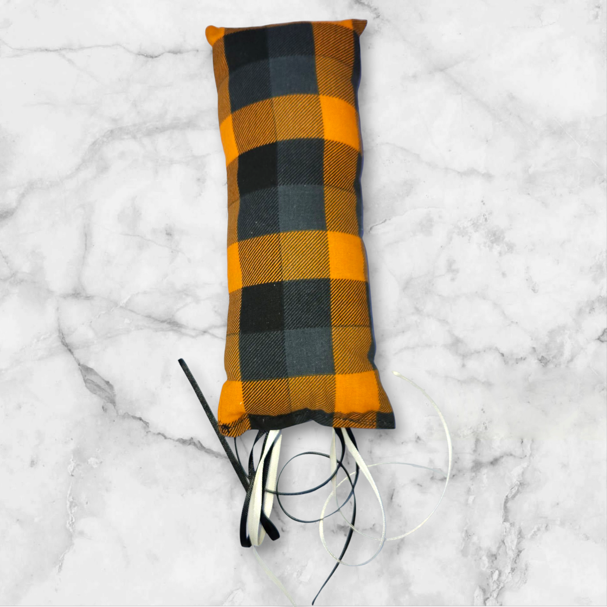 Orange and black Plaid Catnip Kicker