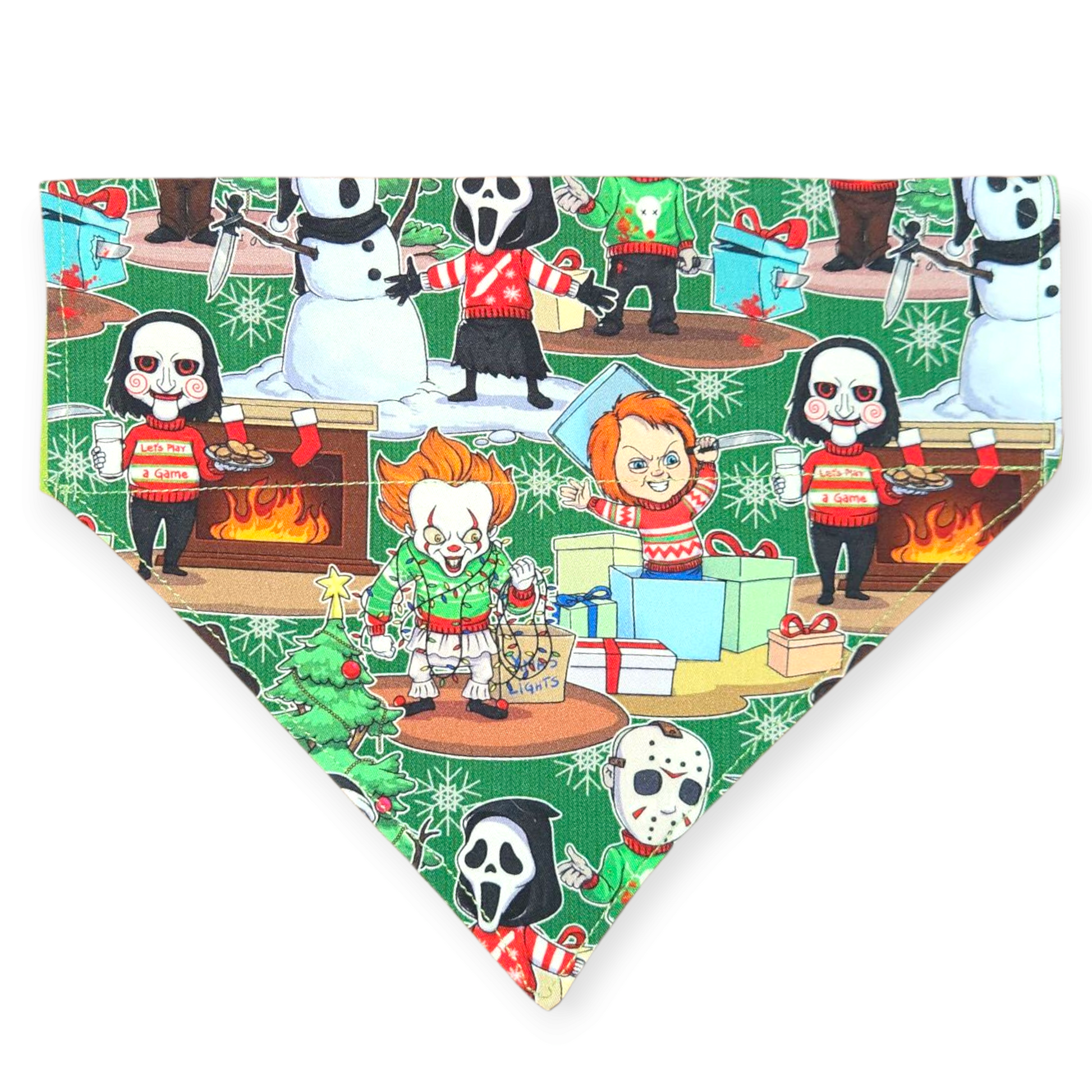Horror Christmas Image 1 Pet Slip Bandana