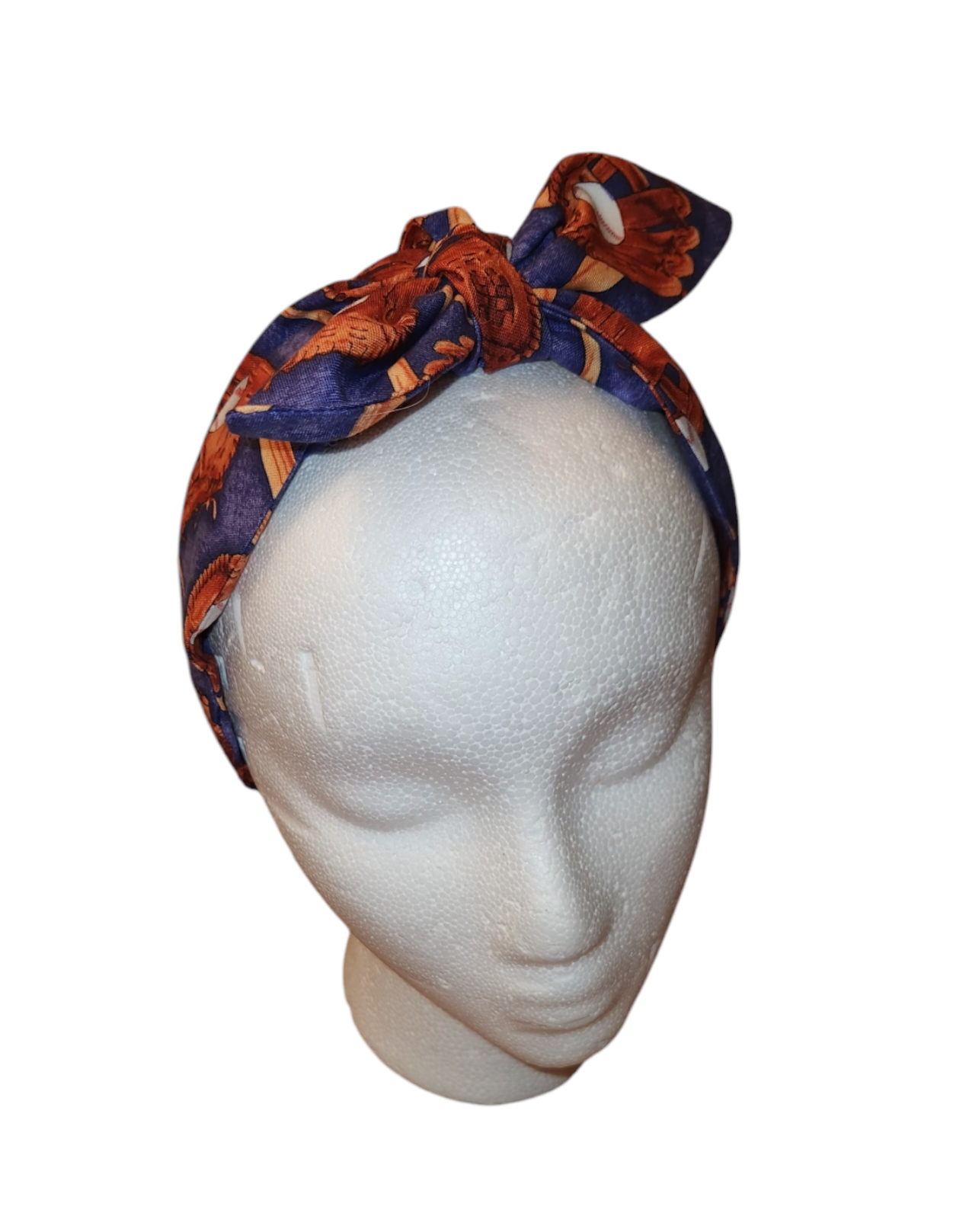 Blue baseball headband