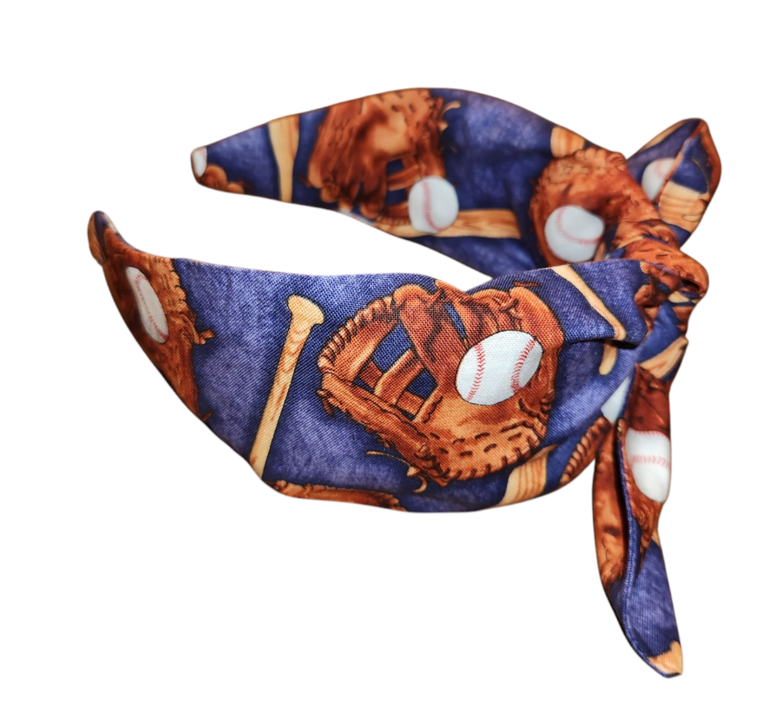 Blue baseball headband