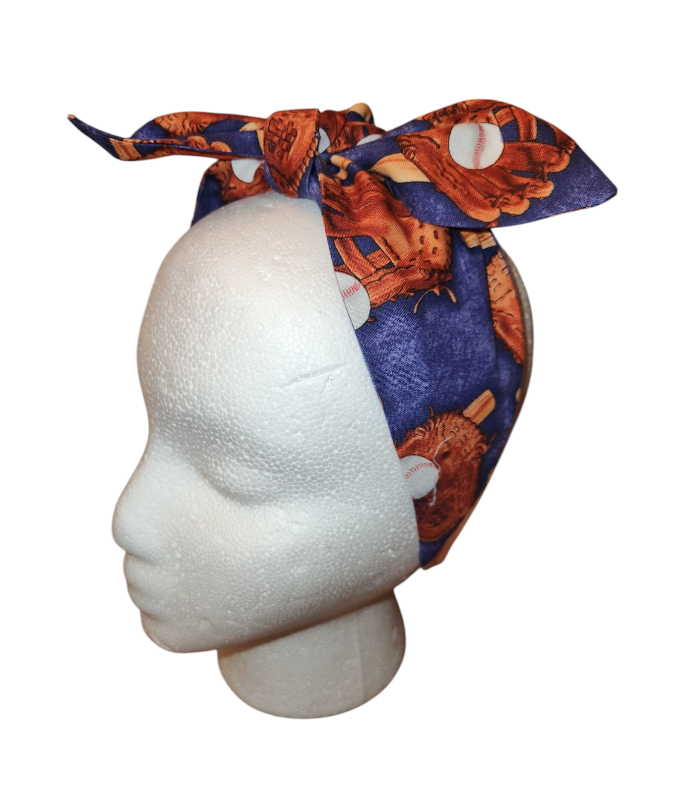 Blue baseball headband