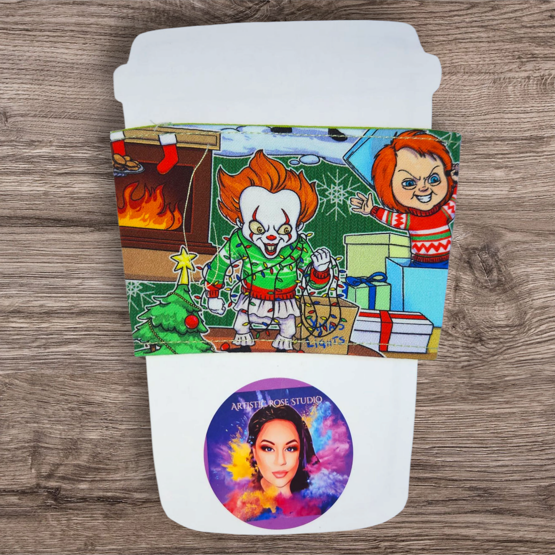 When Horror meets Christmas Cup Cozy