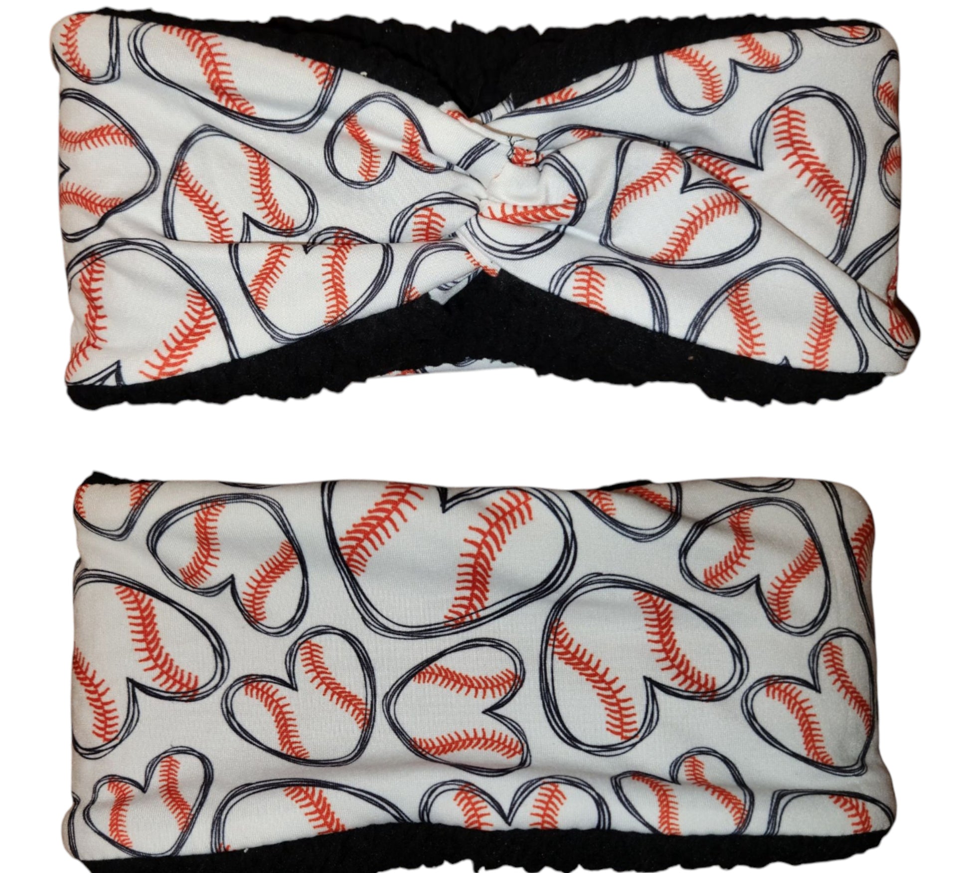 Baseball Heart Cozy Headband