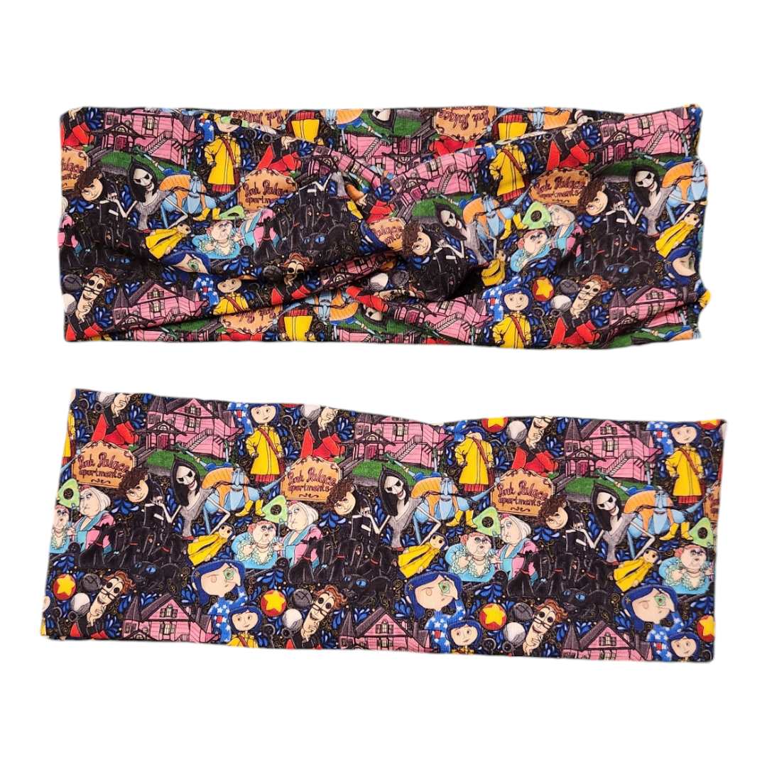 Coraline image 1 inspired Strech Headband