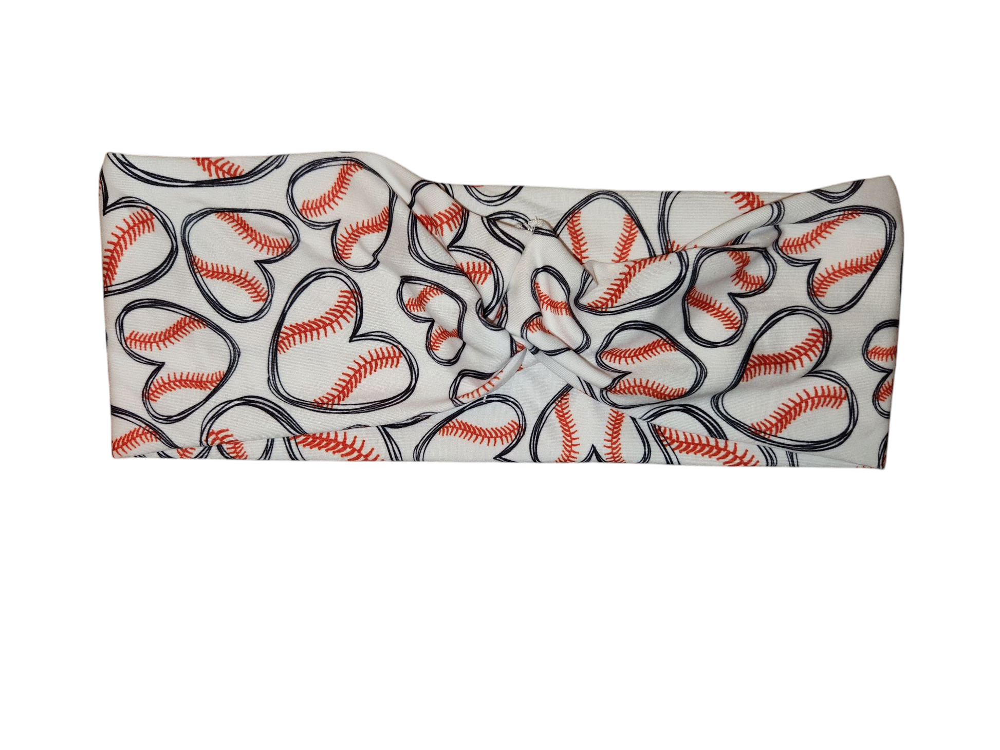 Baseball Heart Strech Headband